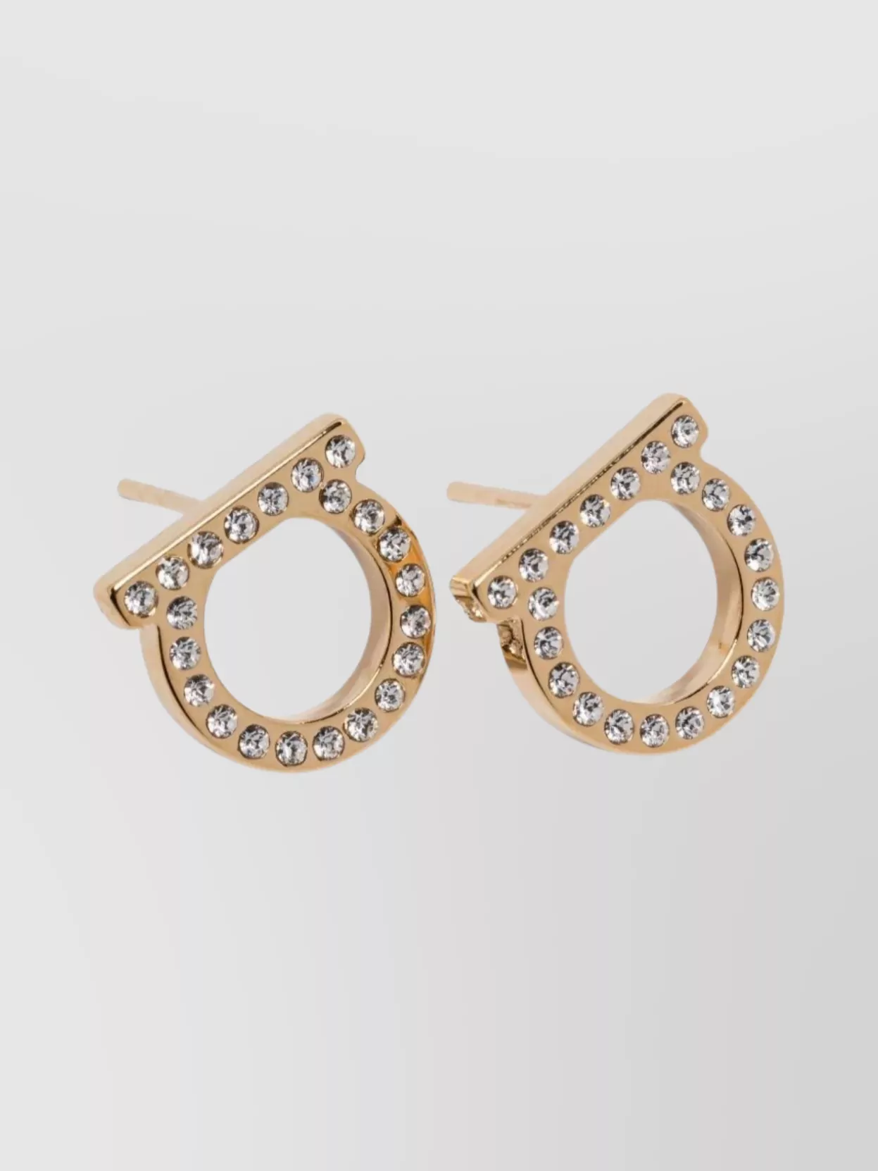 Ferragamo Crystal Circle Glass Earrings