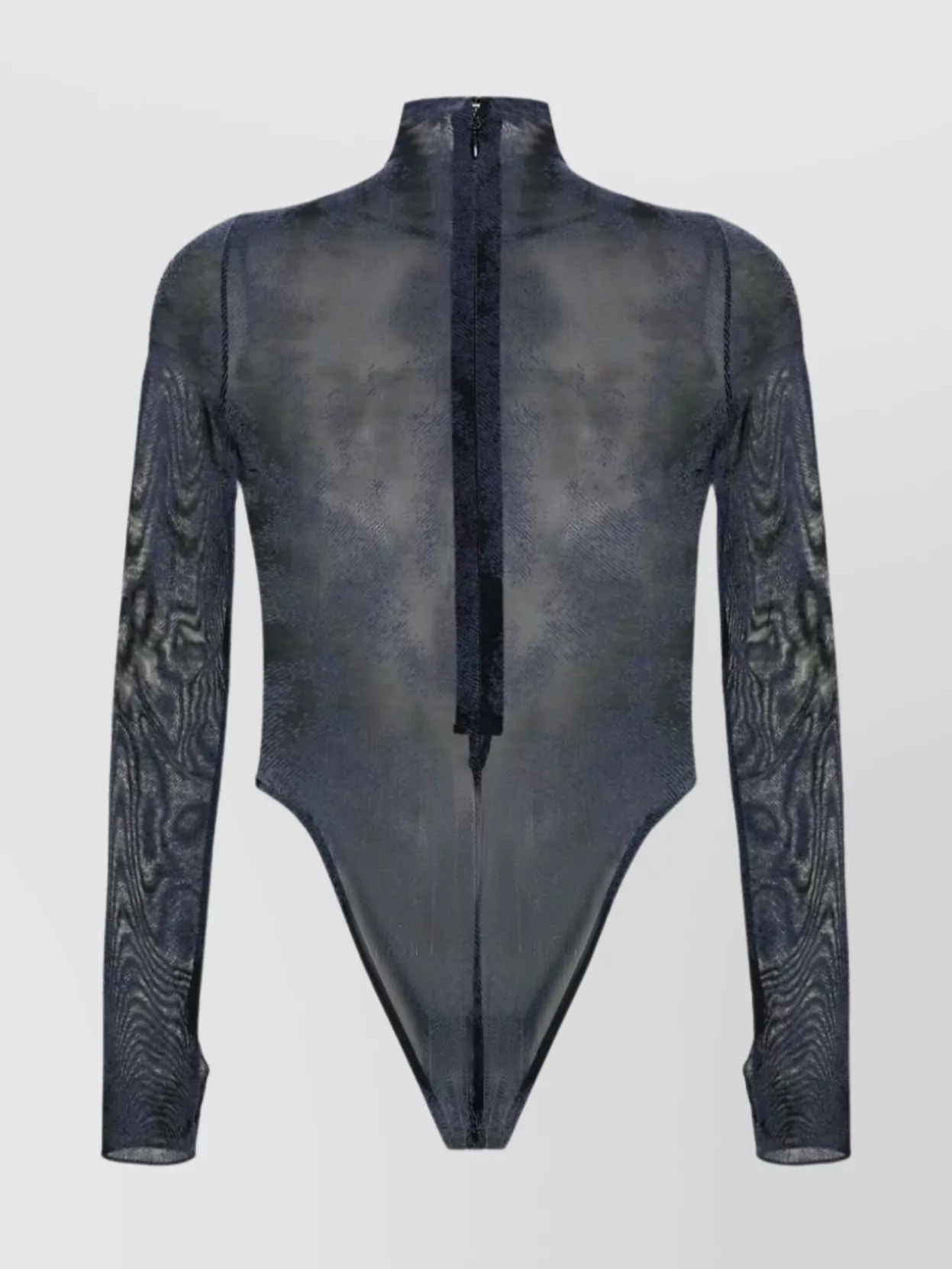 Diesel Long-Sleeve High Neck Sheer Bodysuit
