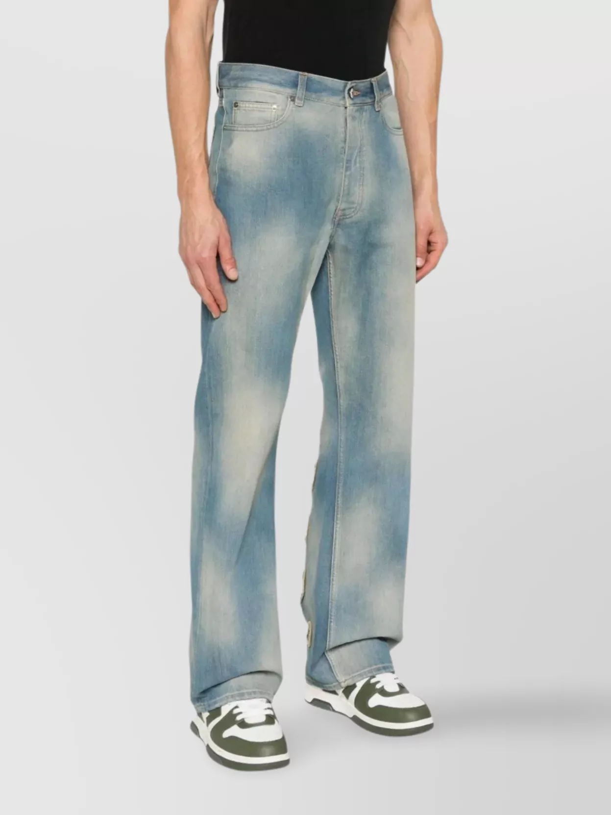 Off-White Vintage Inspired Straight Leg Denim Trousers