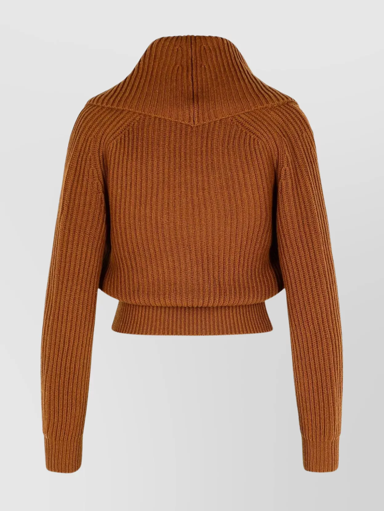Max Mara Wool And Cashmere Cropped Sweater In Brown