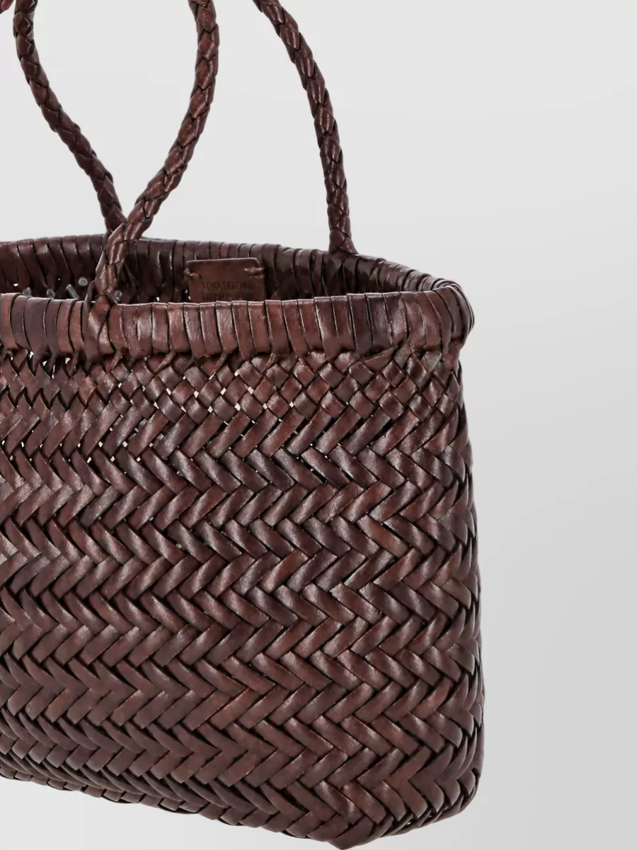 Dragon Diffusion Mini Flat Gora Leather Basket Bag