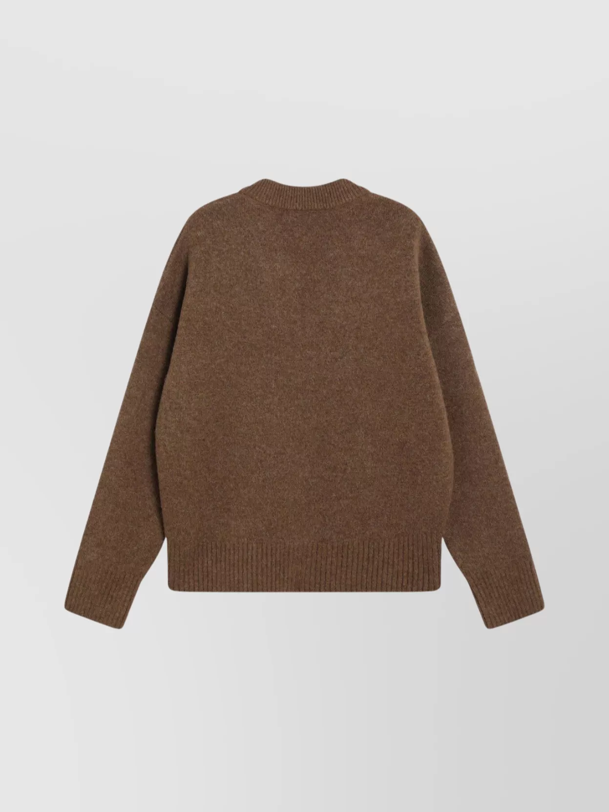 Ami Paris V-Neck Cardigan With Ribbed Cuffs And Hem