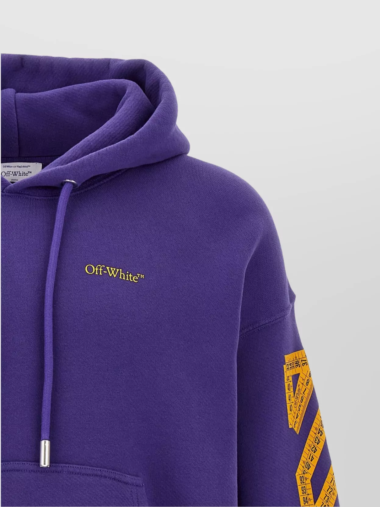 Off-White Graphic Print Hooded Arrow Tape Sweater