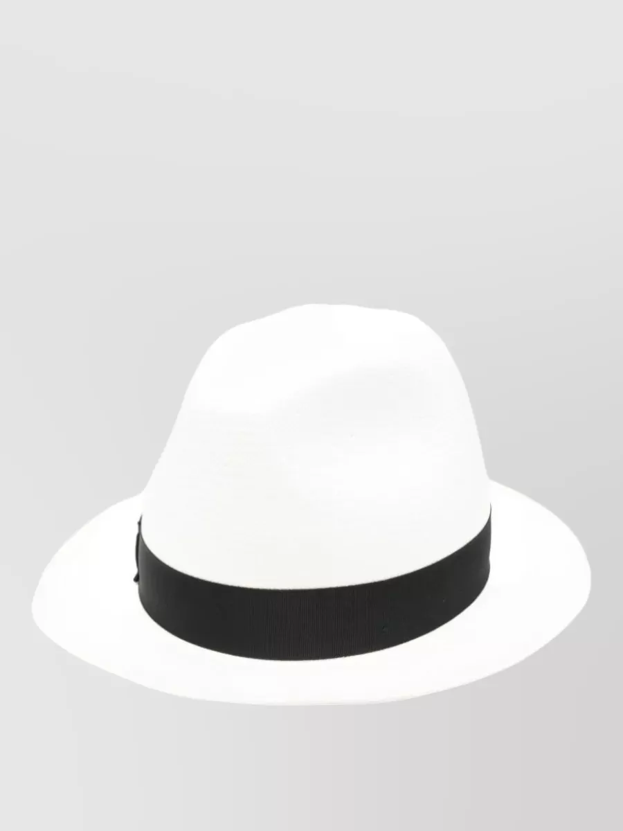 Borsalino Straw Fedora Hat