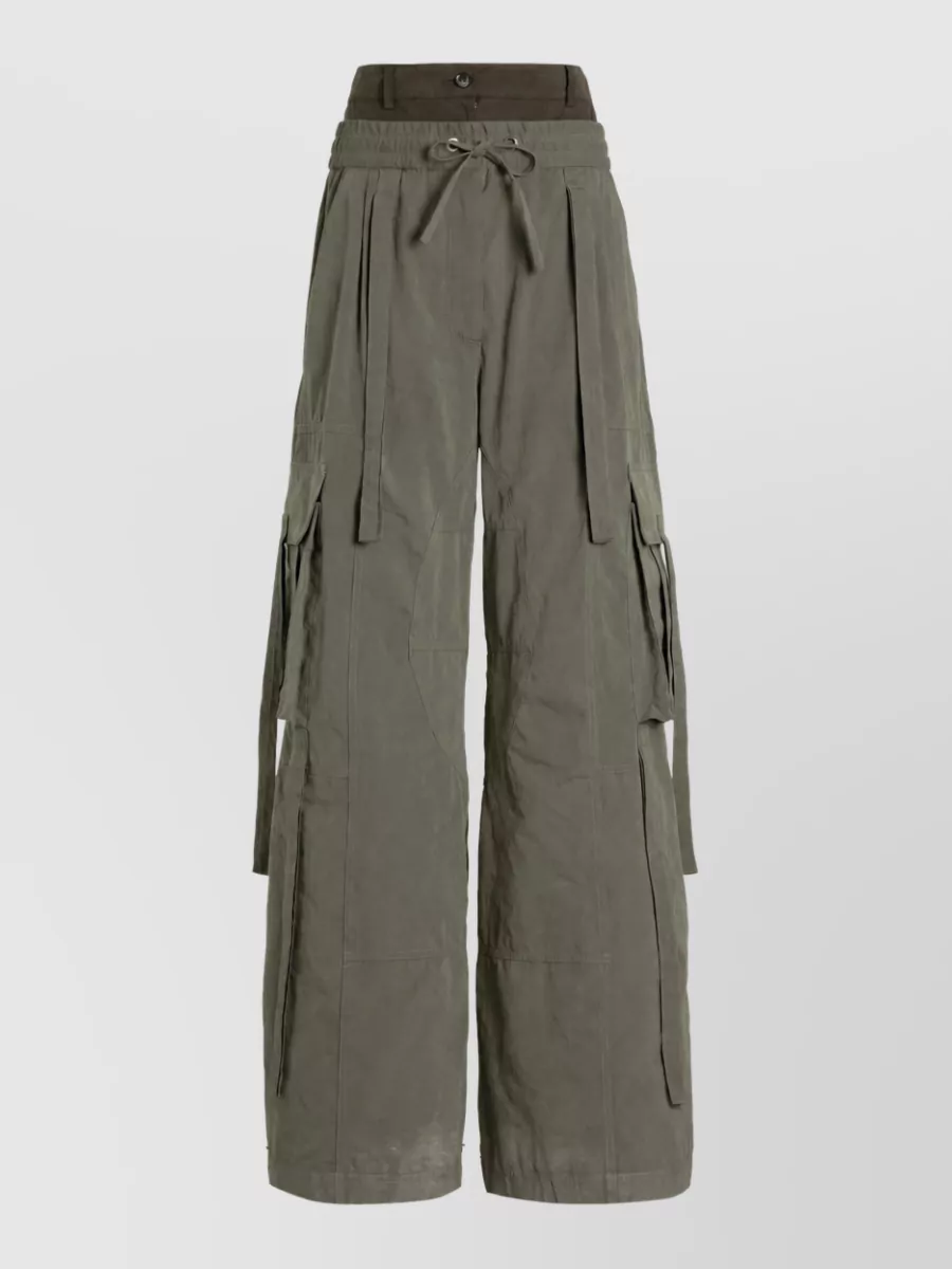 Dolce&Gabbana Waxed Cargo Pants Casual Wide Leg