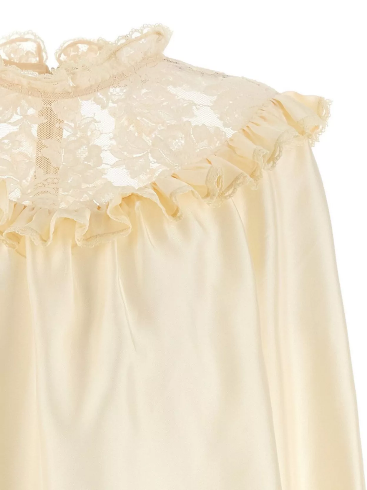 Zimmermann Blouse With Ruffled Collar And Lace