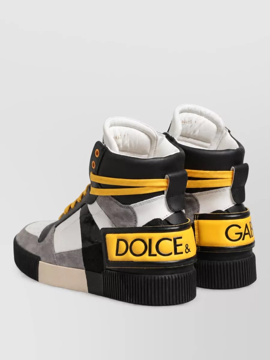 Dolce&Gabbana Leather Hi-Top Sneakers