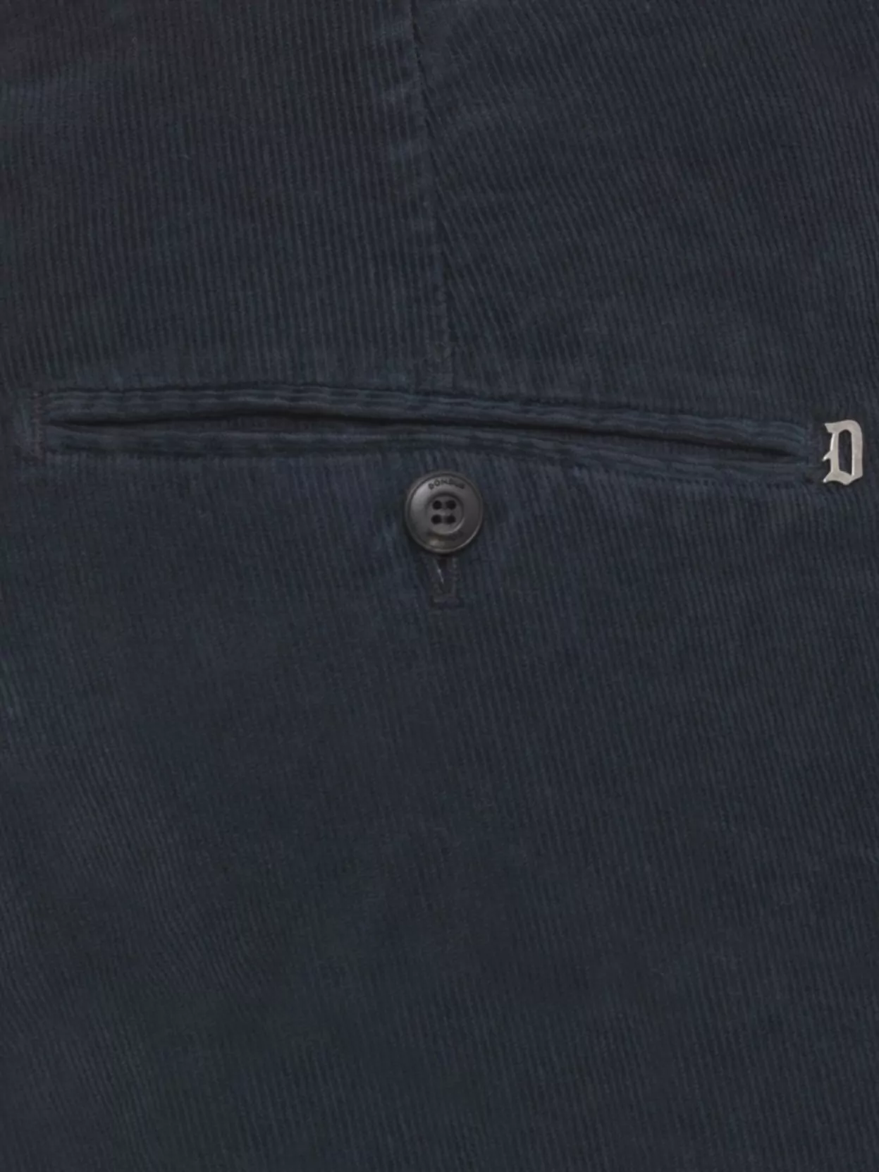 Dondup Straight Corduroy Trousers Rolled Cuffs
