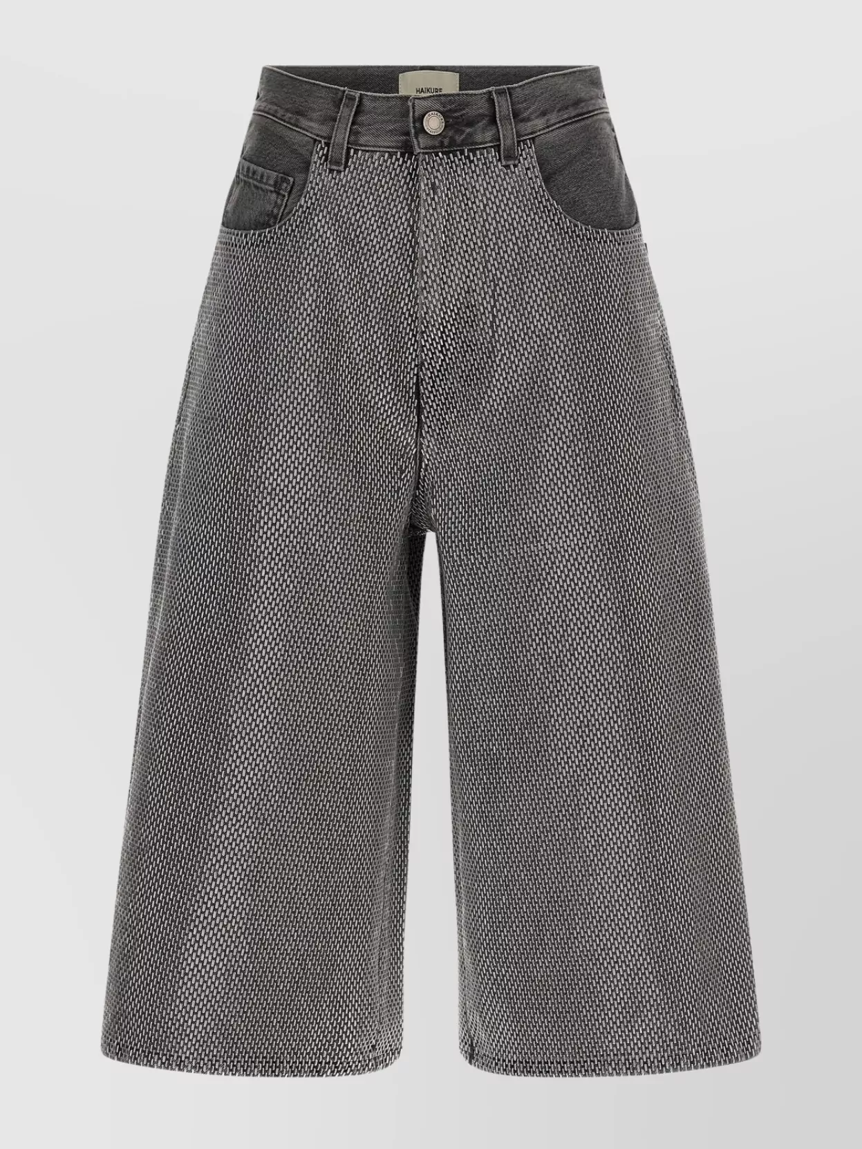 Haikure Bermuda Shorts With Pockets And Belt Loops In Gray