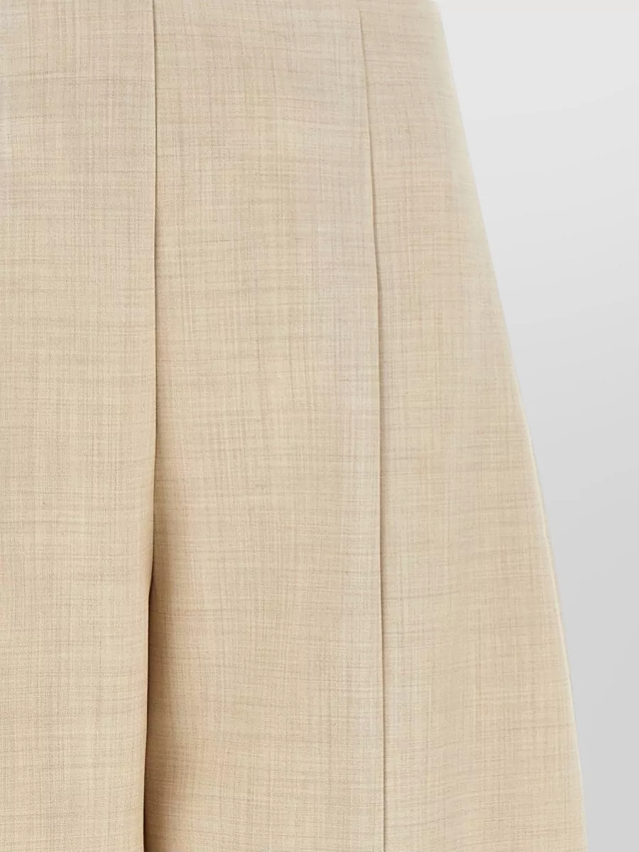 Nude Wool-Blend High-Rise Cropped Balloon Trousers