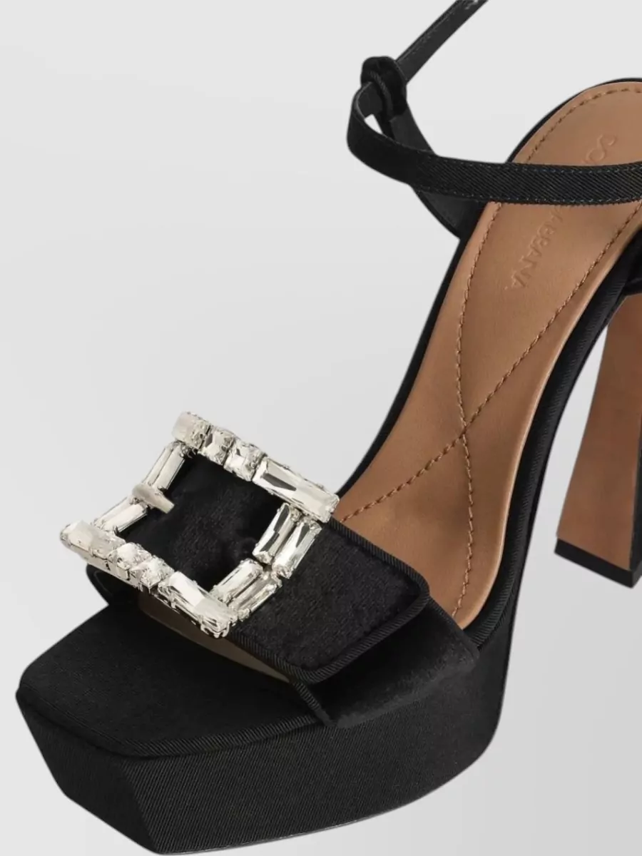 Dolce&Gabbana Platform Sandals High Heel Fabric Calfskin