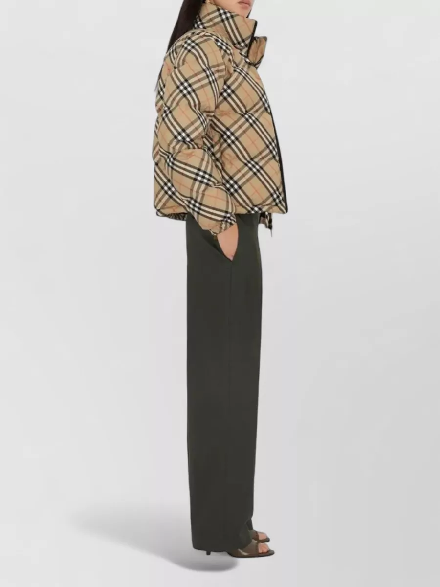 Burberry Checked Puffer Parka Coat