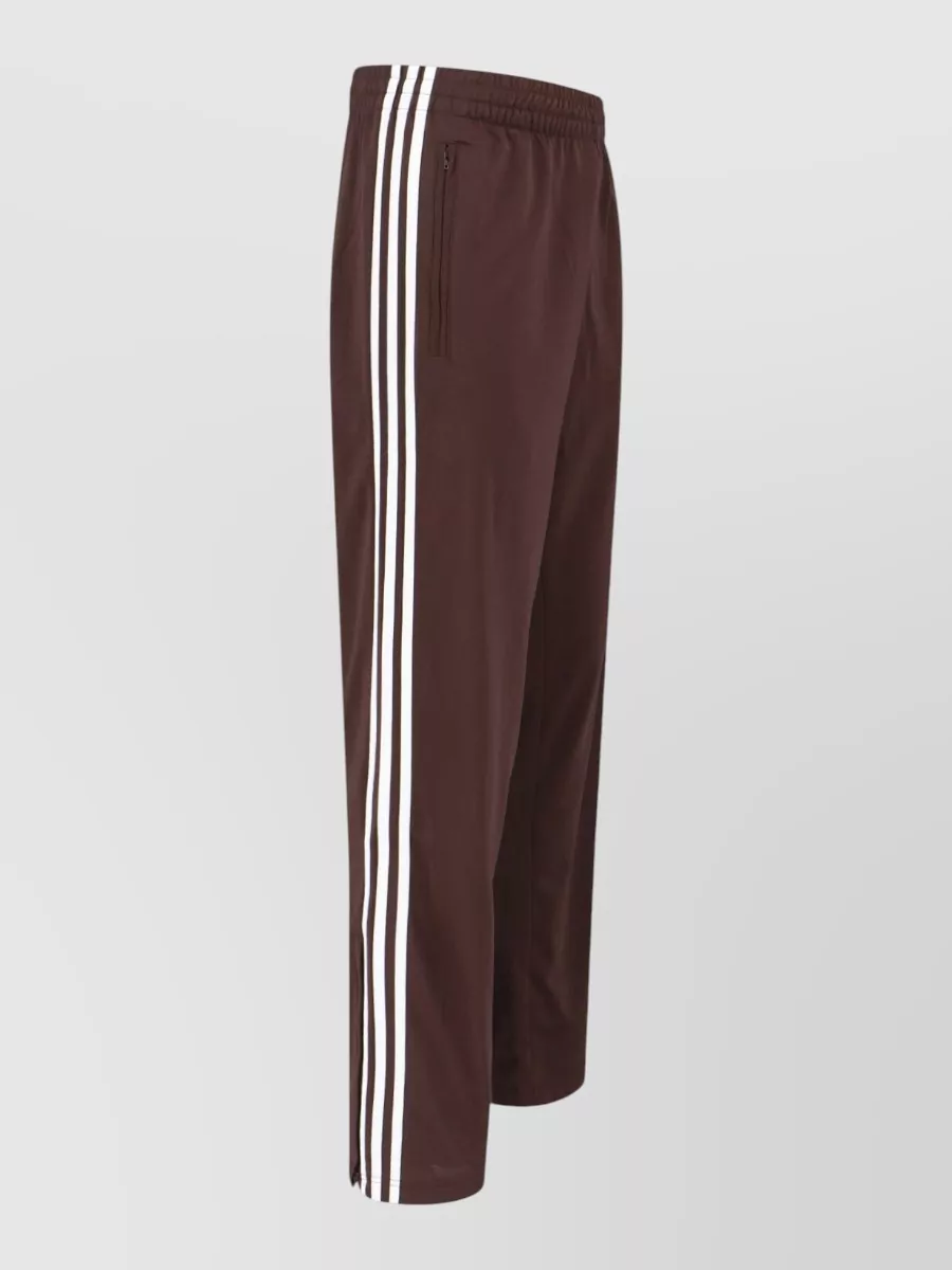 Adidas Straight Trousers Elastic Waistband Side Stripes