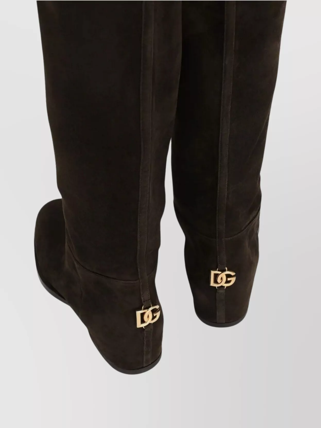 Dolce&Gabbana Suede Over-The-Knee Flat Sole Boots