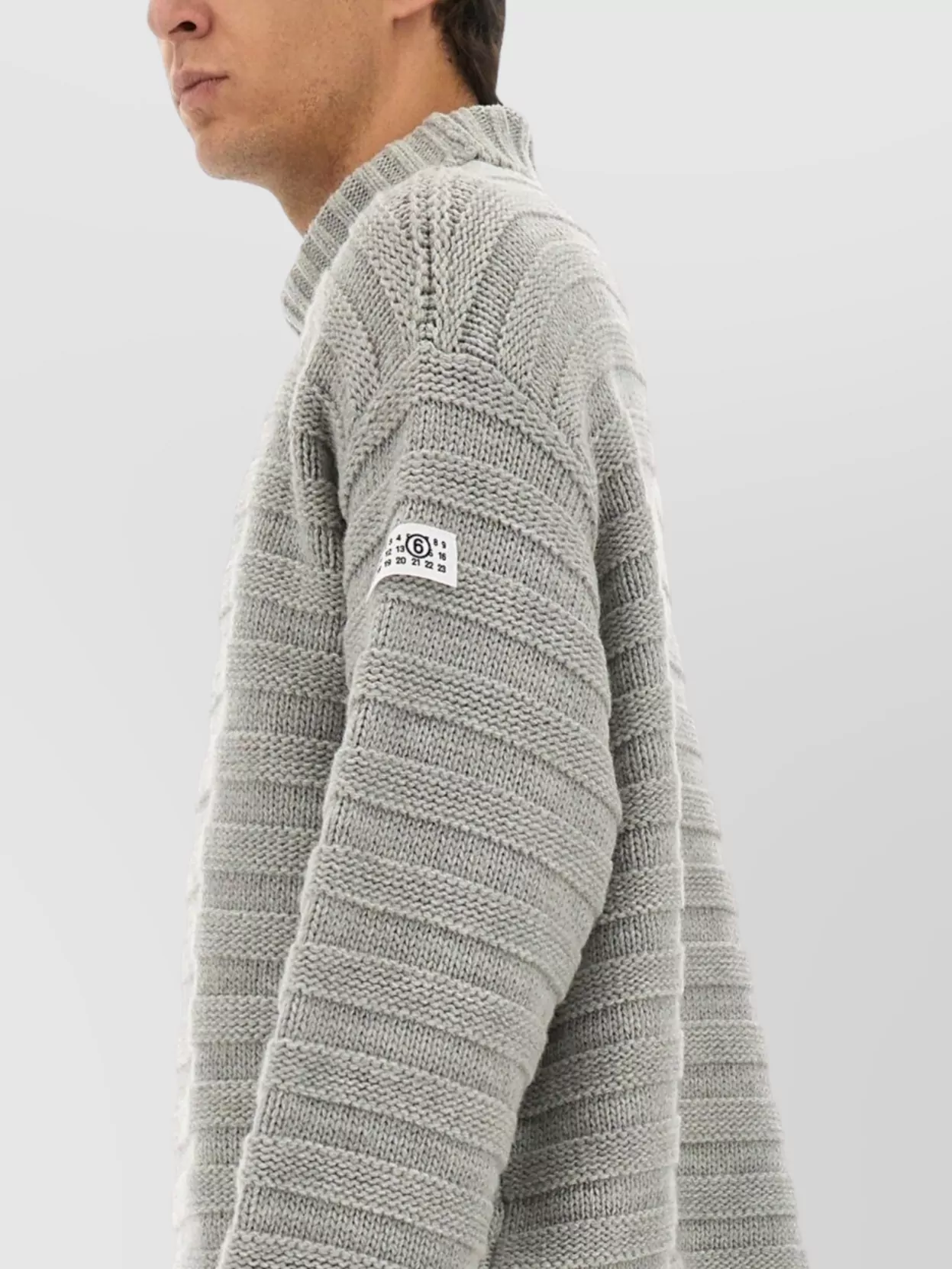 Mm6 Maison Margiela Distressed Ribbed Knit Sweater
