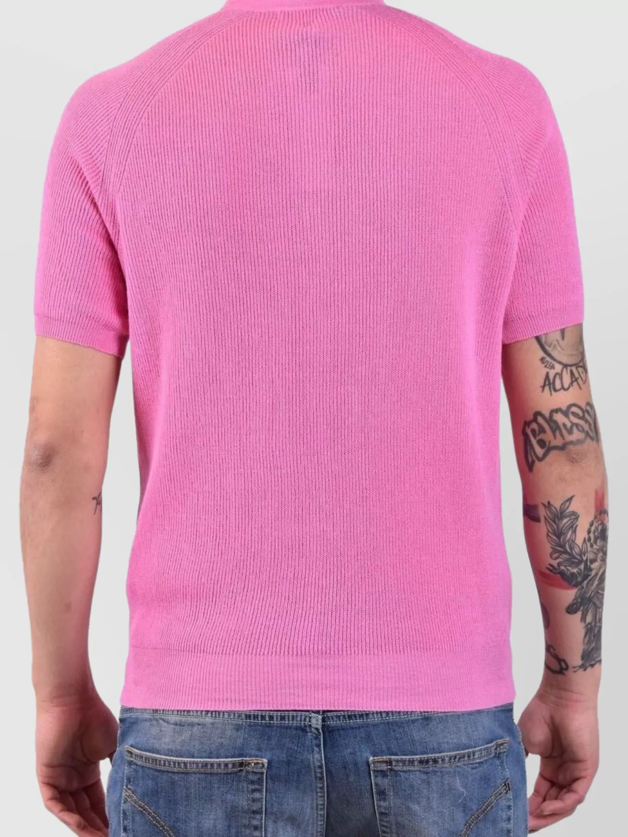Laneus Ribbed Texture Polo Shirts