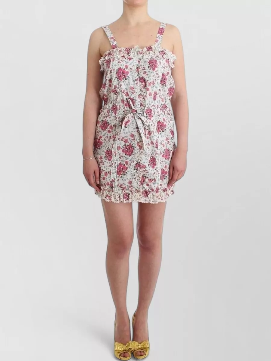Ermanno Scervino cotton floral-print sleeveless mini dress