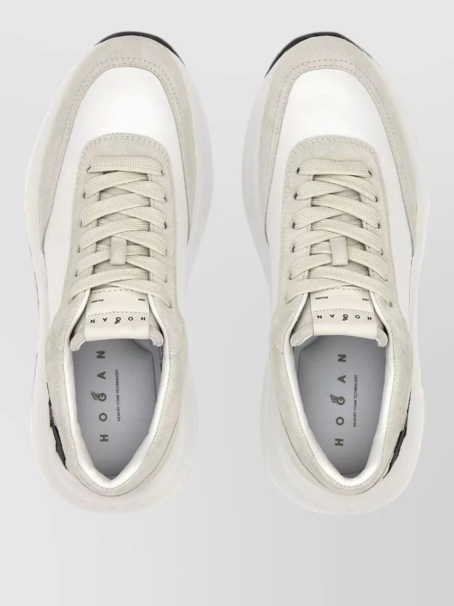 Hogan Leather And Suede Low-Top Sneakers