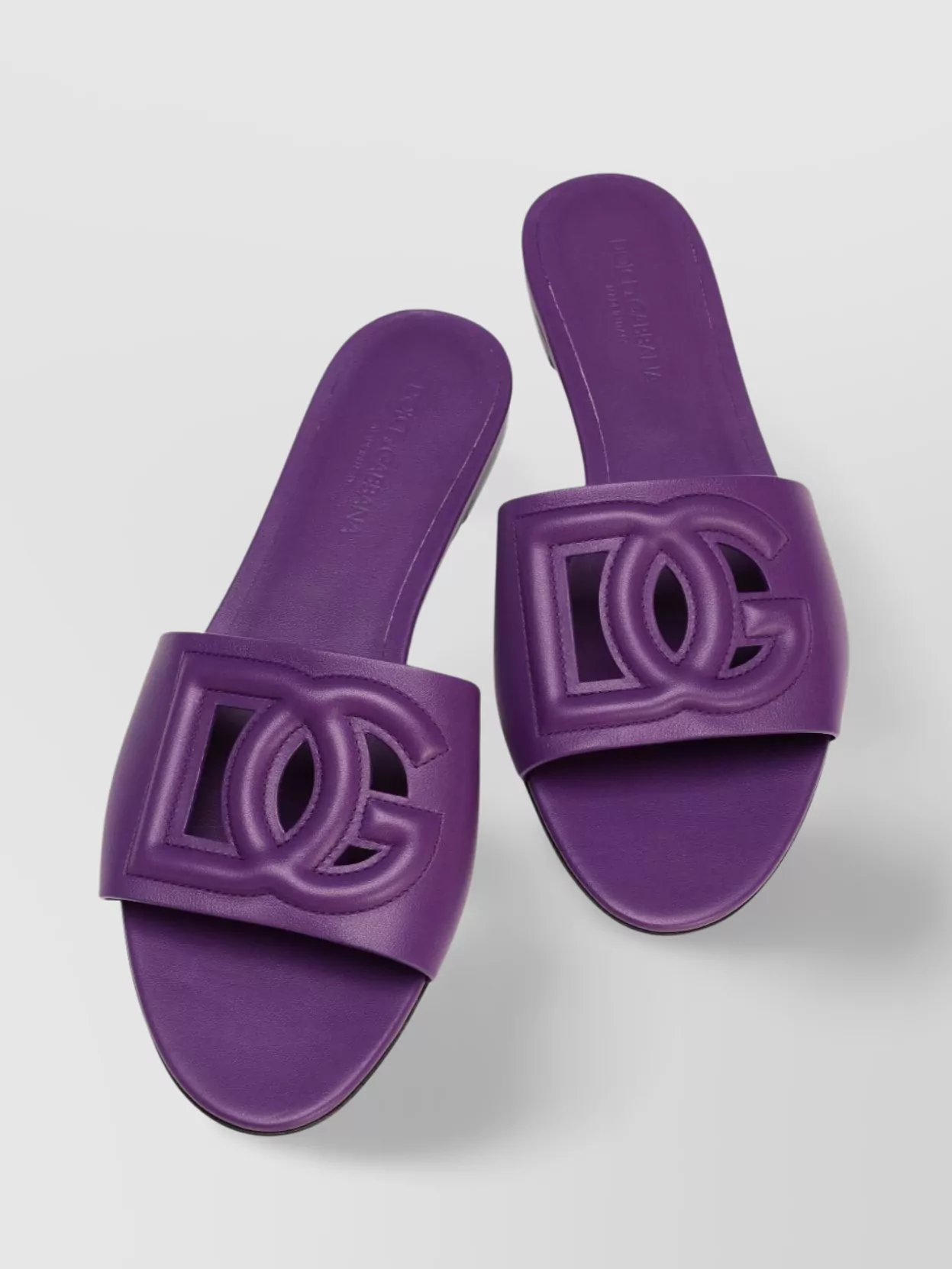 Dolce&Gabbana Dg Millennials Logo Leather Slides