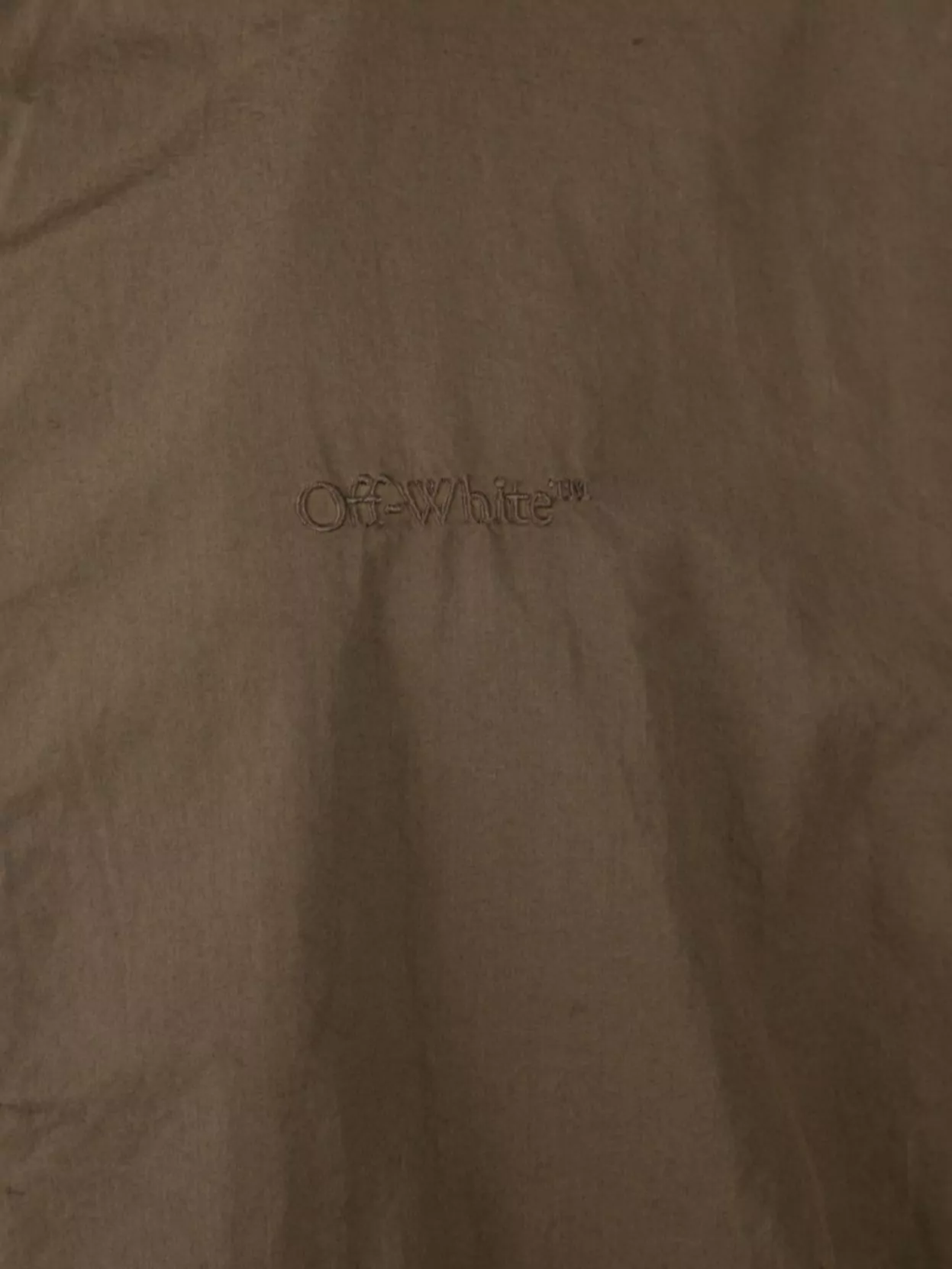 Off-White Stylish Short Jacket High Collar