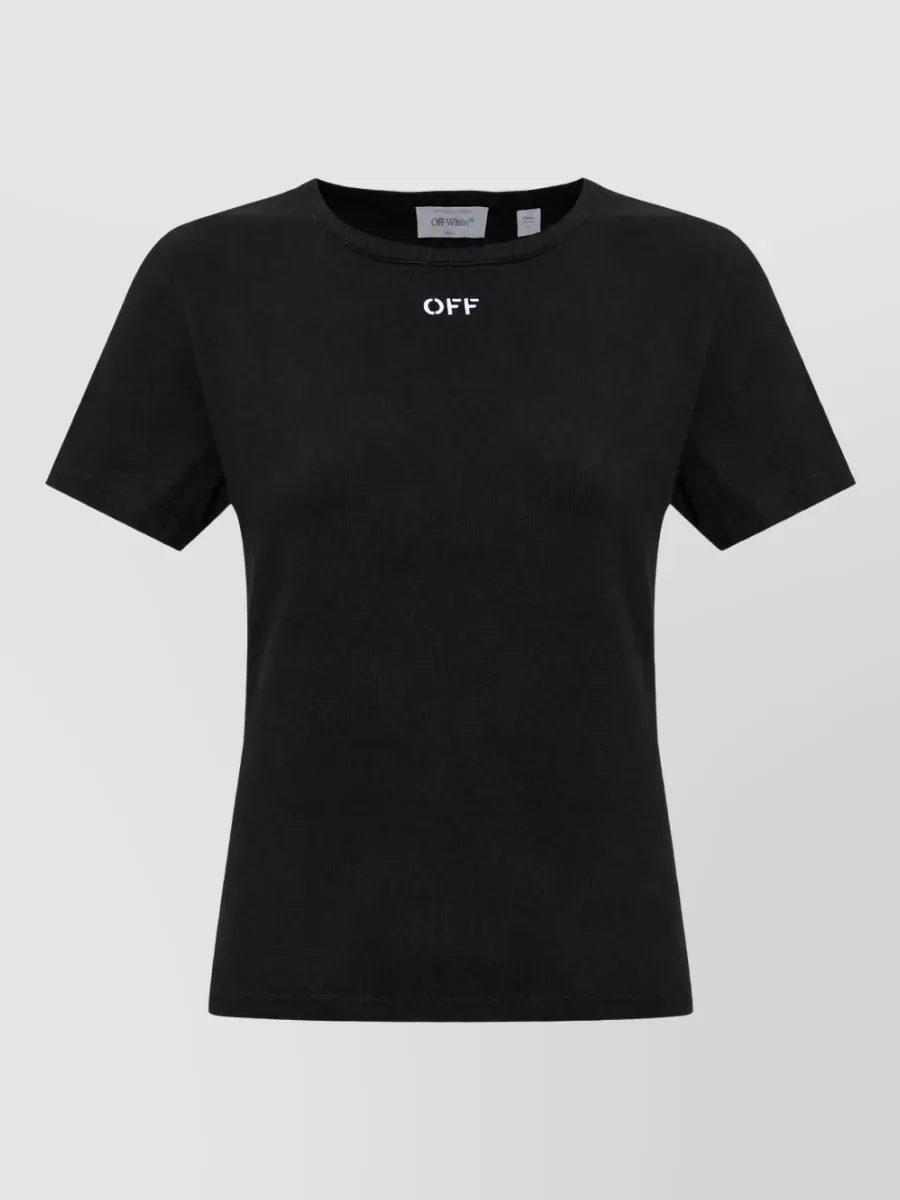 Off-White ribbed fitted t-shirt
