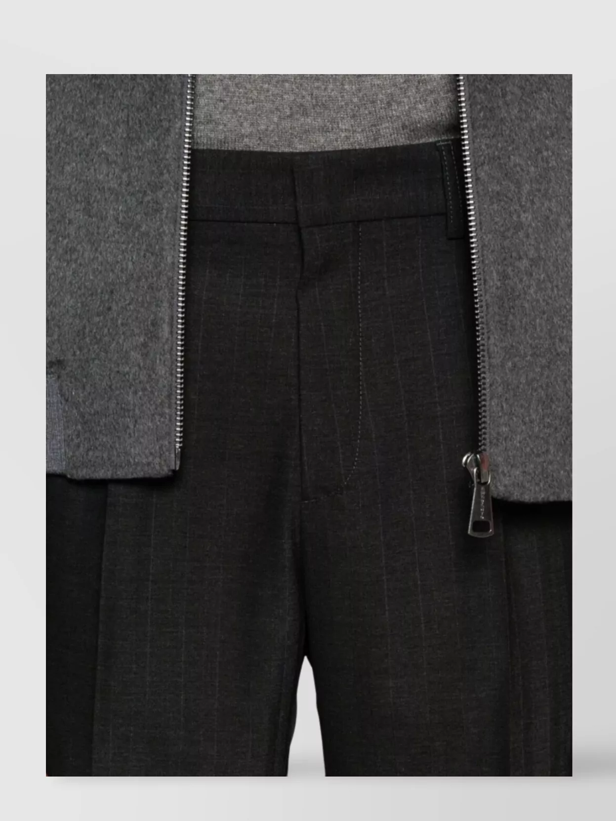 Cellar Door Tapered Wool Trousers Pleated Design