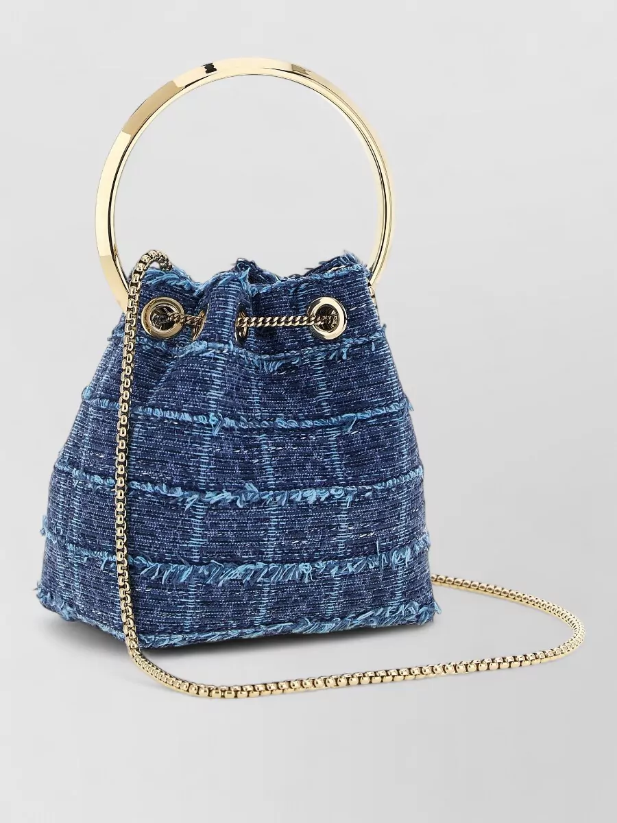Jimmy Choo Bon Bon Denim Bucket Bag