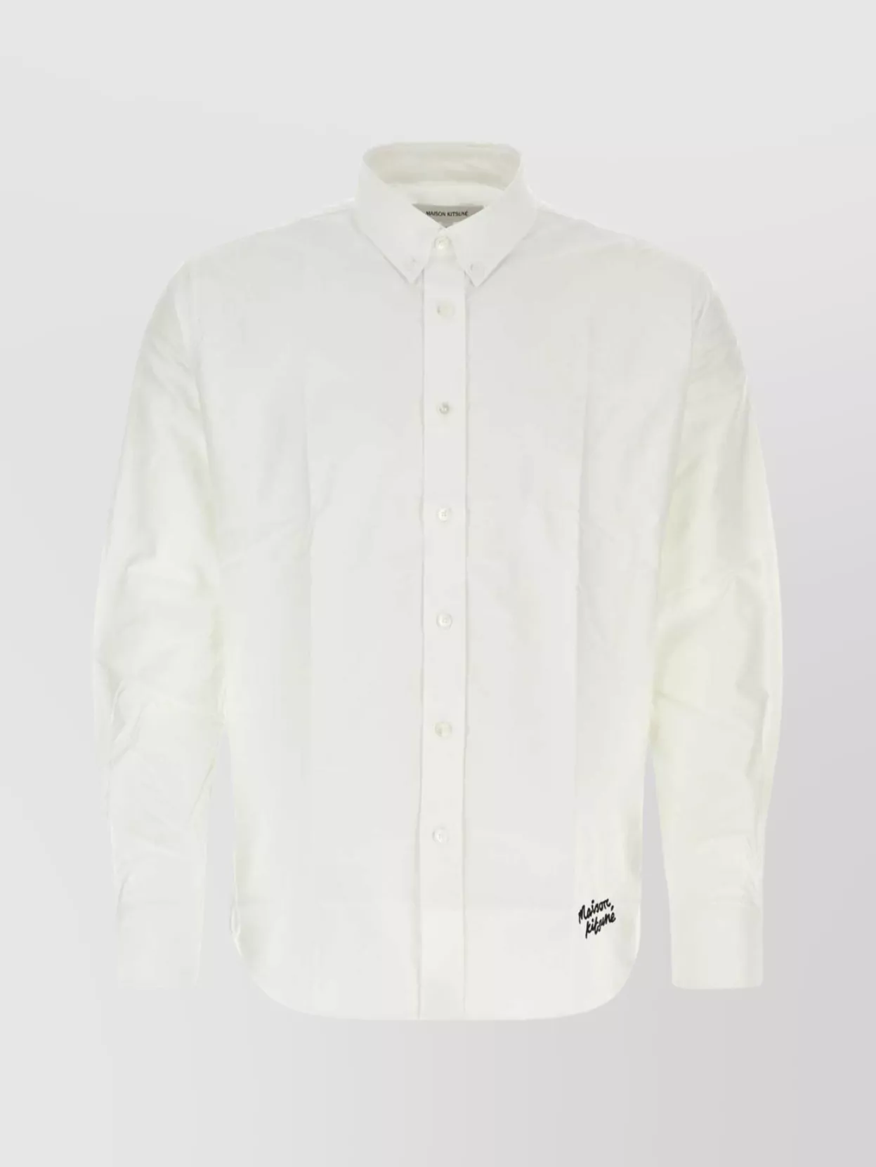 Shop Maison Kitsuné Tailored Cuffed Sleeves Cotton Shirt