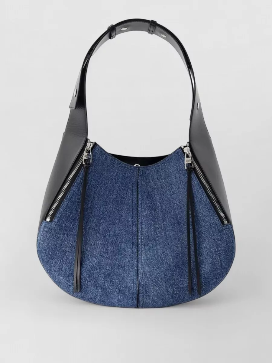 Alexander McQueen skull denim shoulder bag