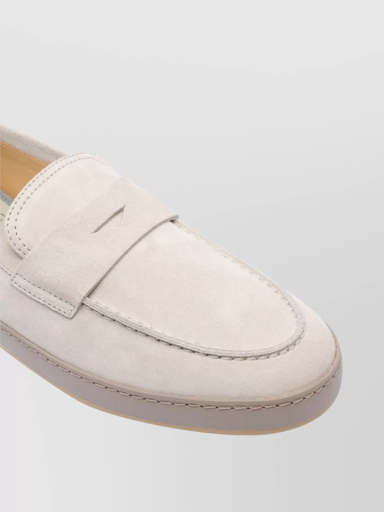 Brunello Cucinelli Loafers With Round Toe And Suede Finish