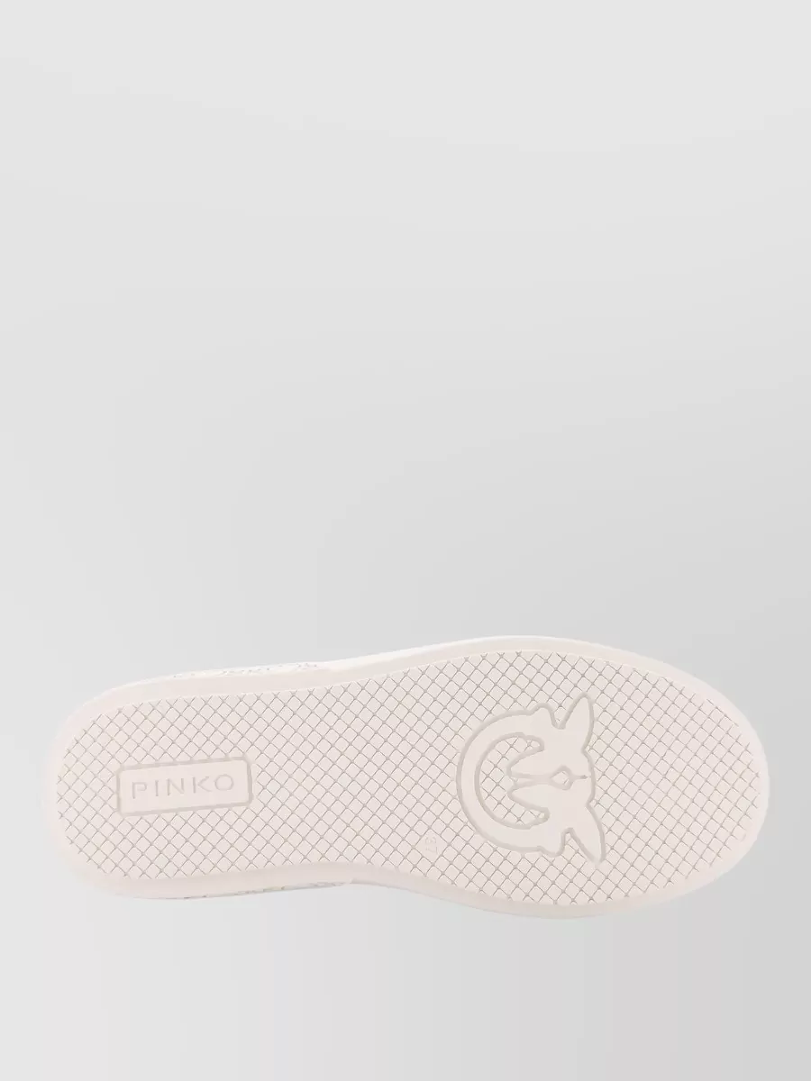 Pinko Low Top Sneakers Mesh Panels Embellishments