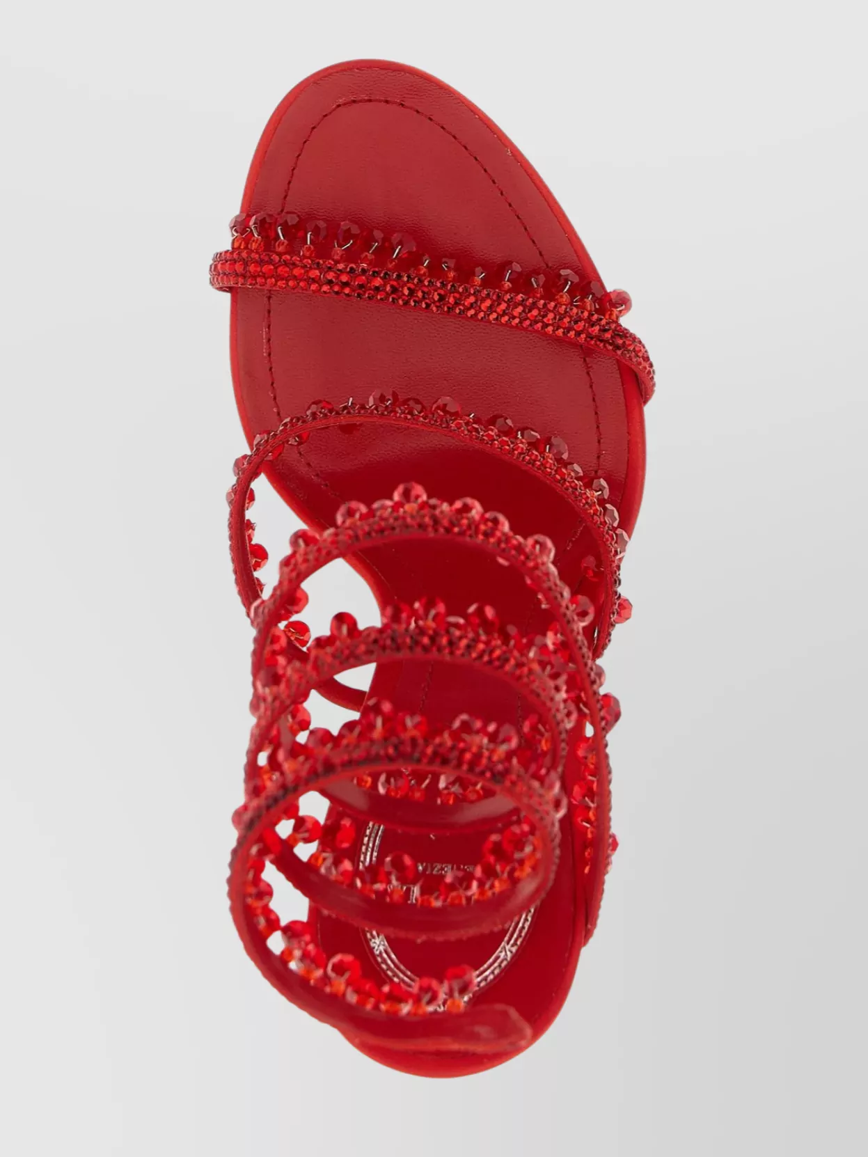 Rene Caovilla Crystal Beaded Ankle Strap Sandals