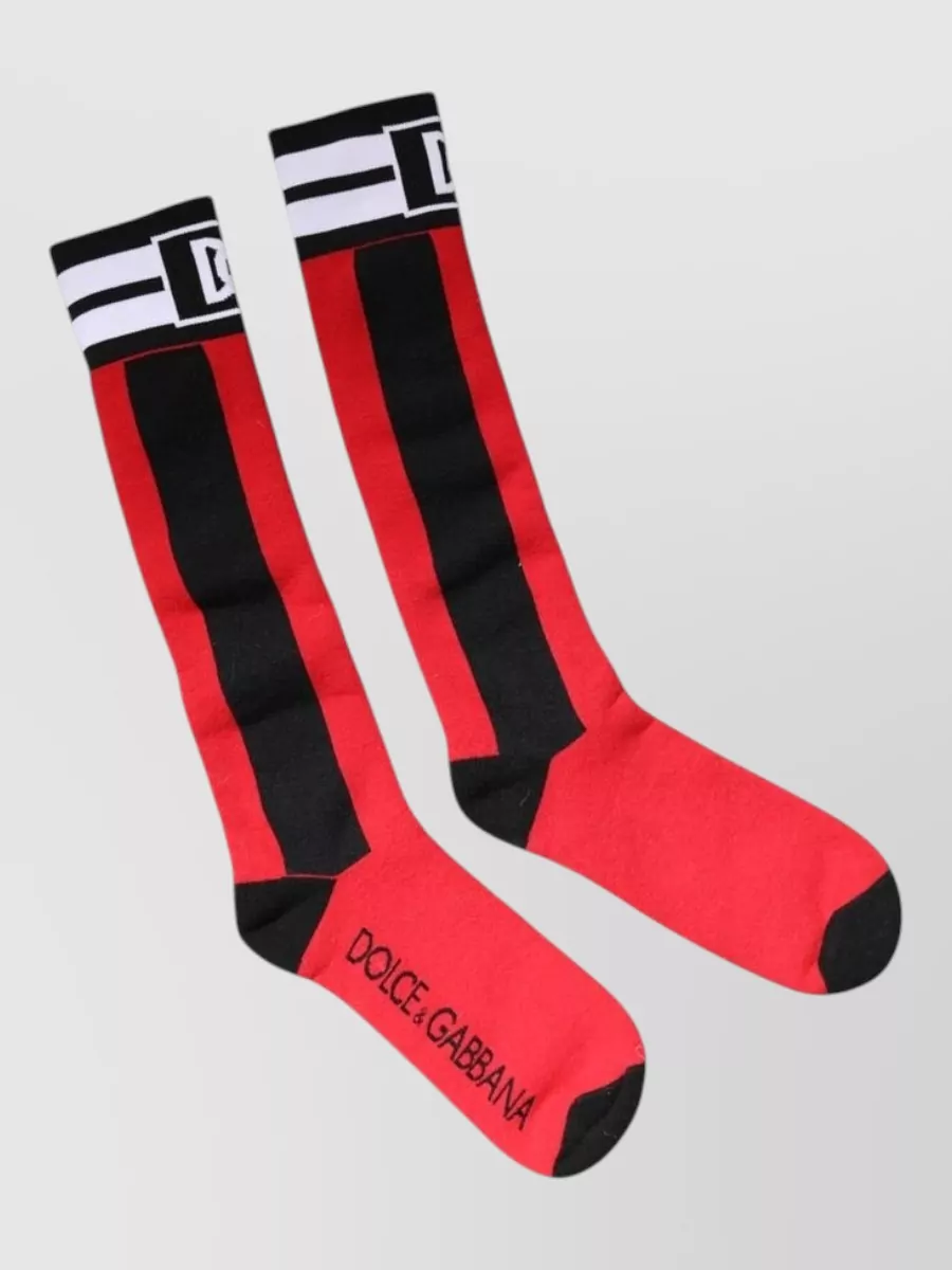 Dolce&Gabbana Striped Knee-High Socks