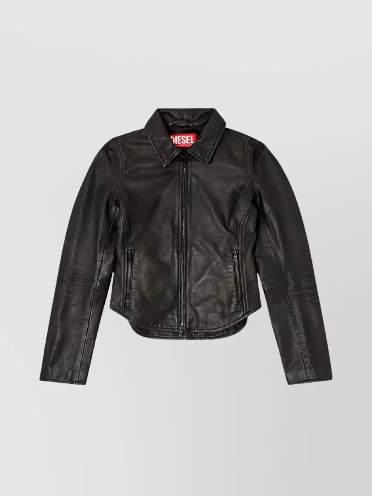 Diesel Collared Fitted Jacket Front Pockets In Multi