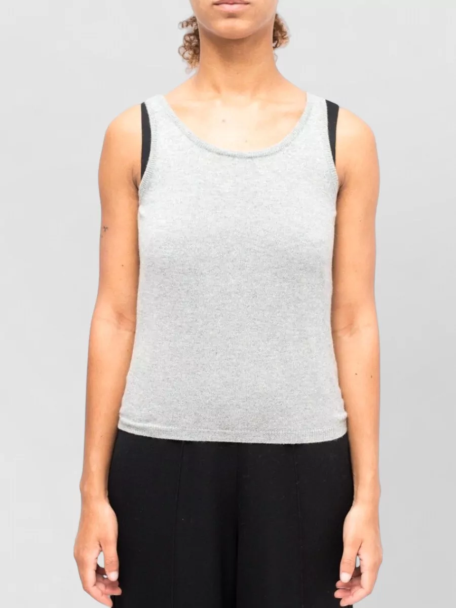 La Rose cashmere tank top