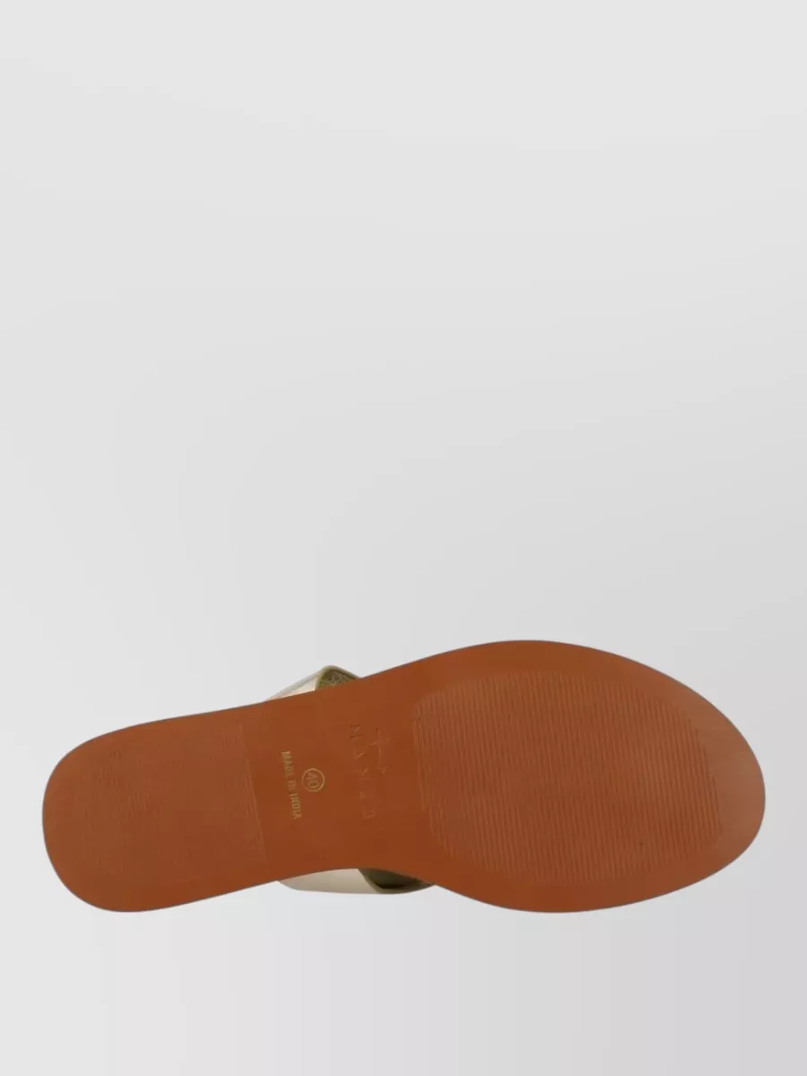 Manebi Leather Toe-Post Sandals