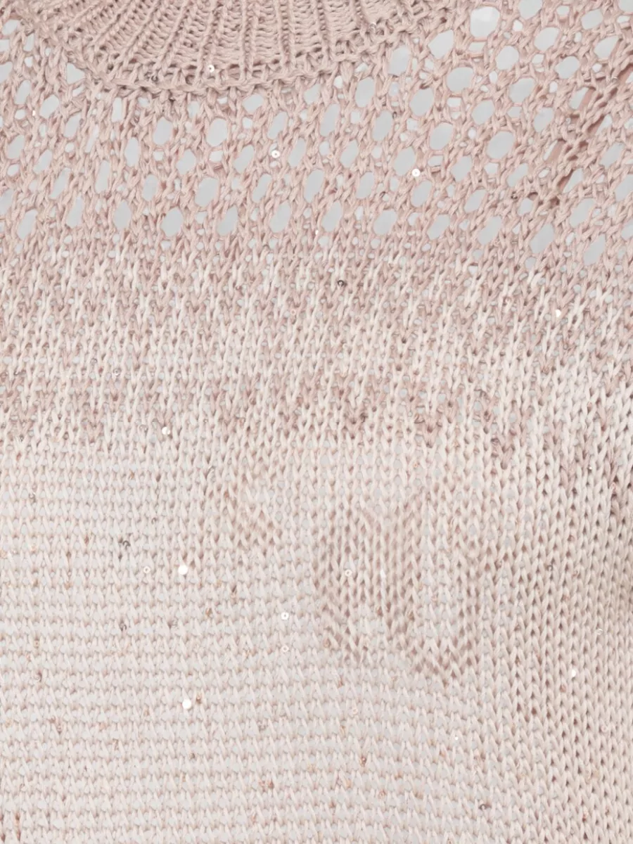 Peserico Sleeveless Sequin Cutout Sweatshirt