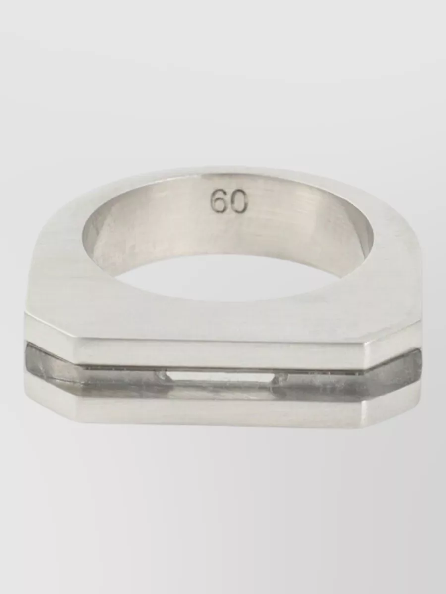 Rick Owens Crystal Ring Hollywood Two Tone Geometry
