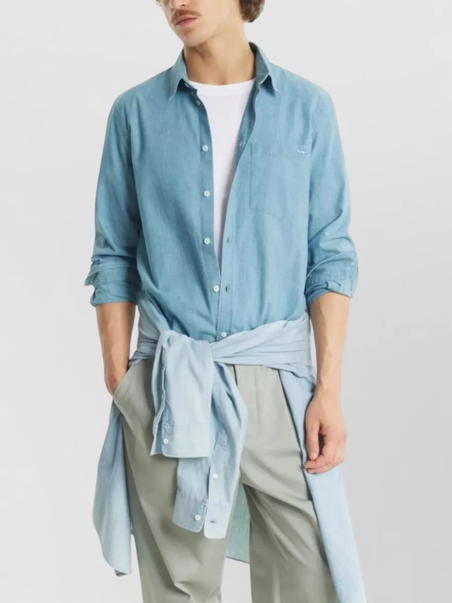Maison Kitsuné Cotton Chambray Regular-Fit Shirt