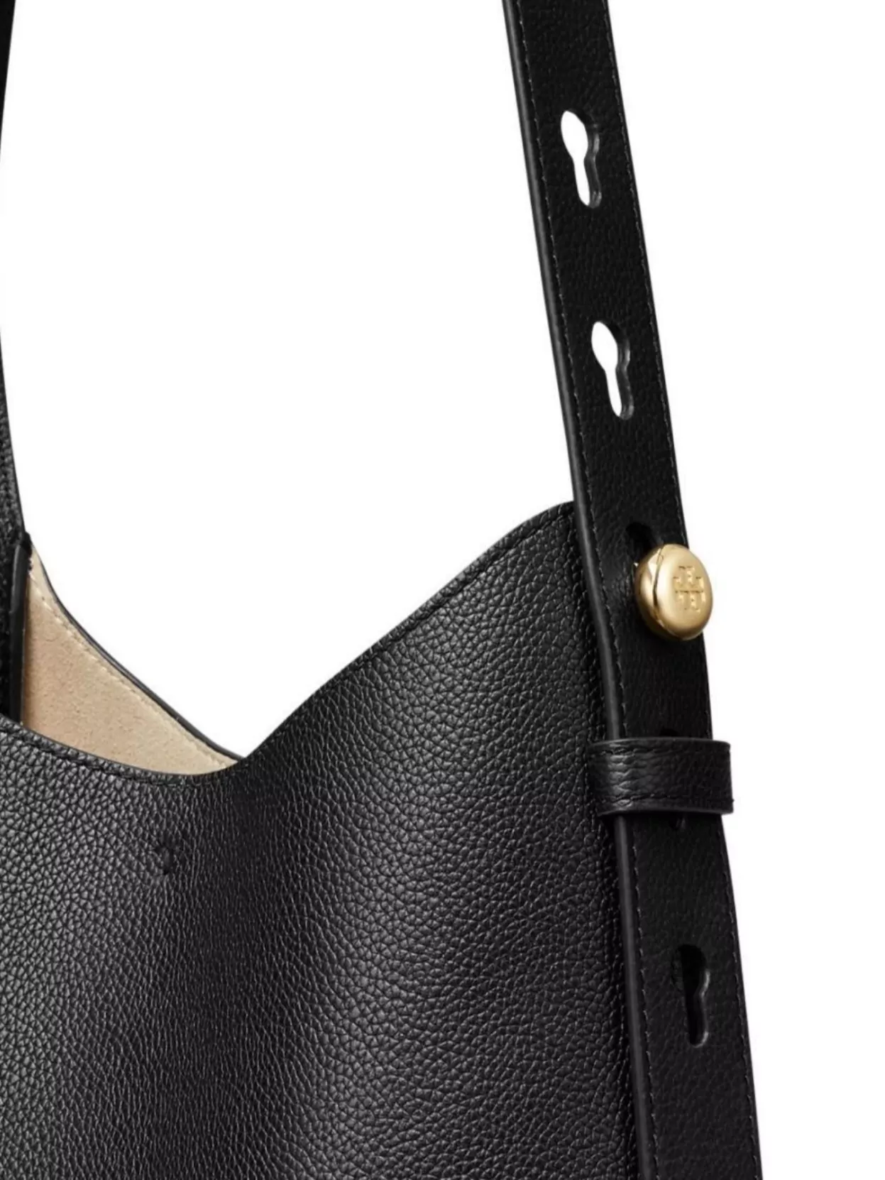 Tory Burch Small Leather Hobo Bag With Adjustable Strap