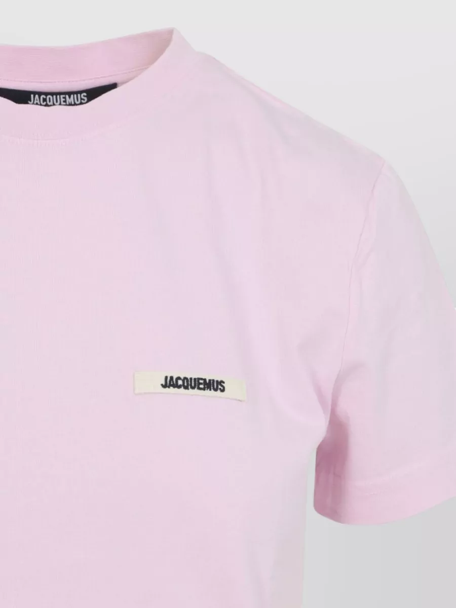 Jacquemus Grosgrain Detail Top Round Neck Short Sleeves