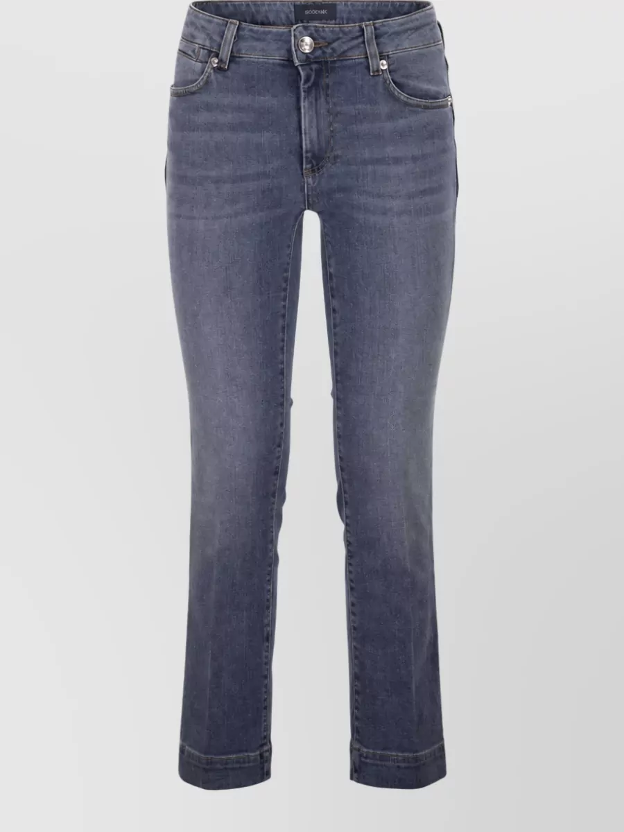 Sportmax Low-rise mini flared denim trousers