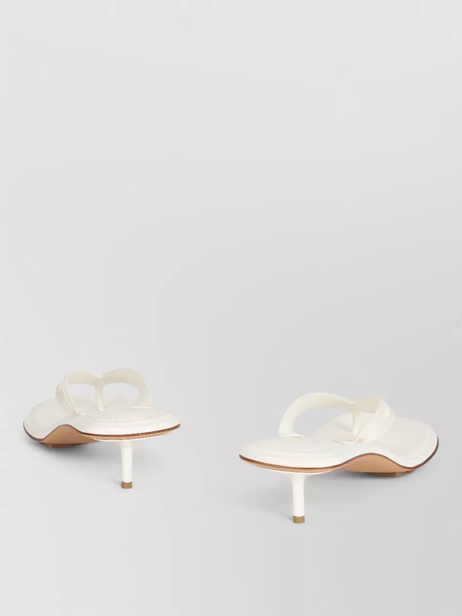 Bottega Veneta Leather Kitten Heel Sandals