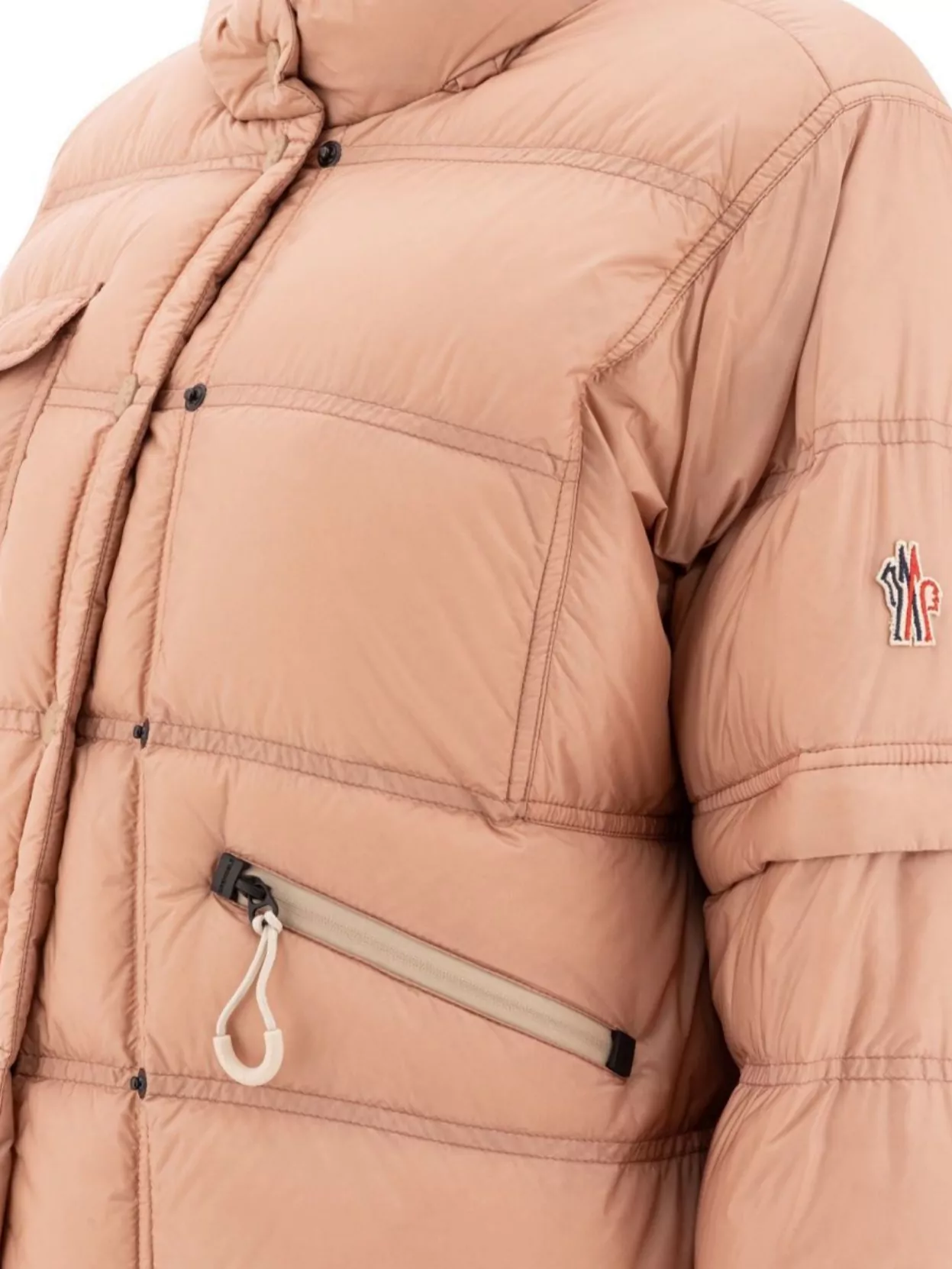 Moncler Quilted High Collar Zippered Pockets Jacket