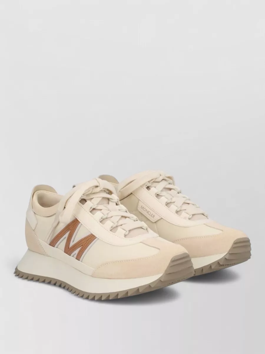 Moncler Leather Lace-Up Sneakers