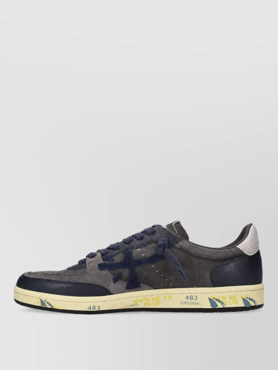 Premiata Leather Bskt Clay Lace-Up Sneakers