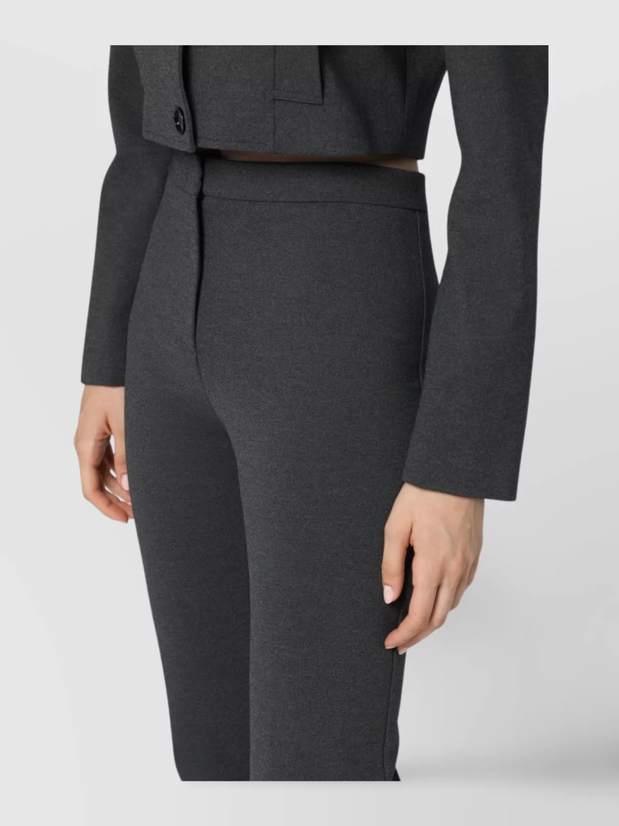 Pinko High Waist Flared Trousers And Cropped Jacket