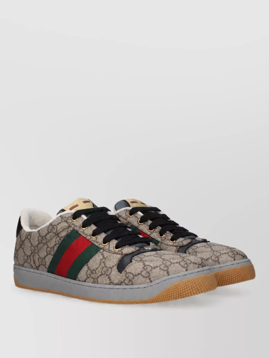 Gucci Fabric Lace-Up Sneakers