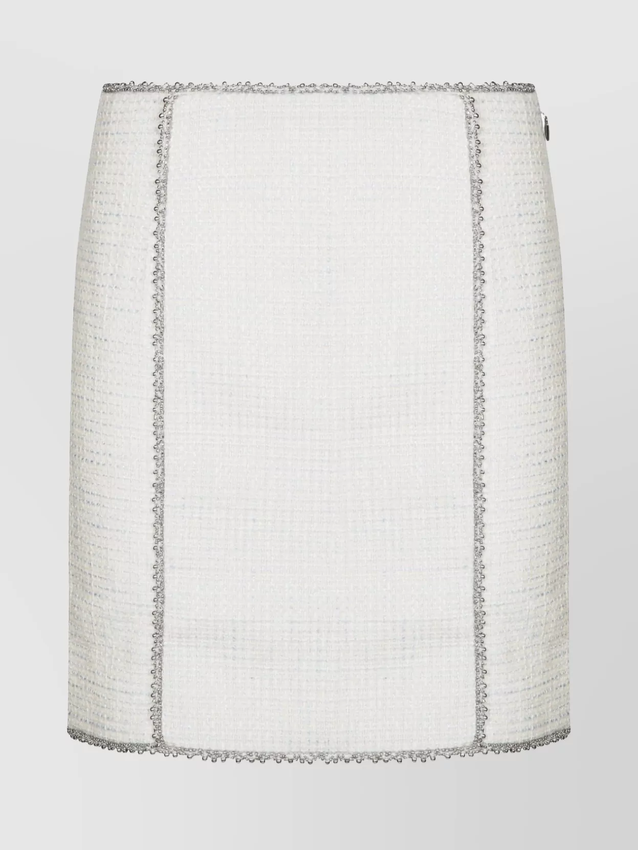 ROTATE BIRGER CHRISTENSEN BOUCLE MINISKIRT TEXTURED EMBELLISHED TRIM