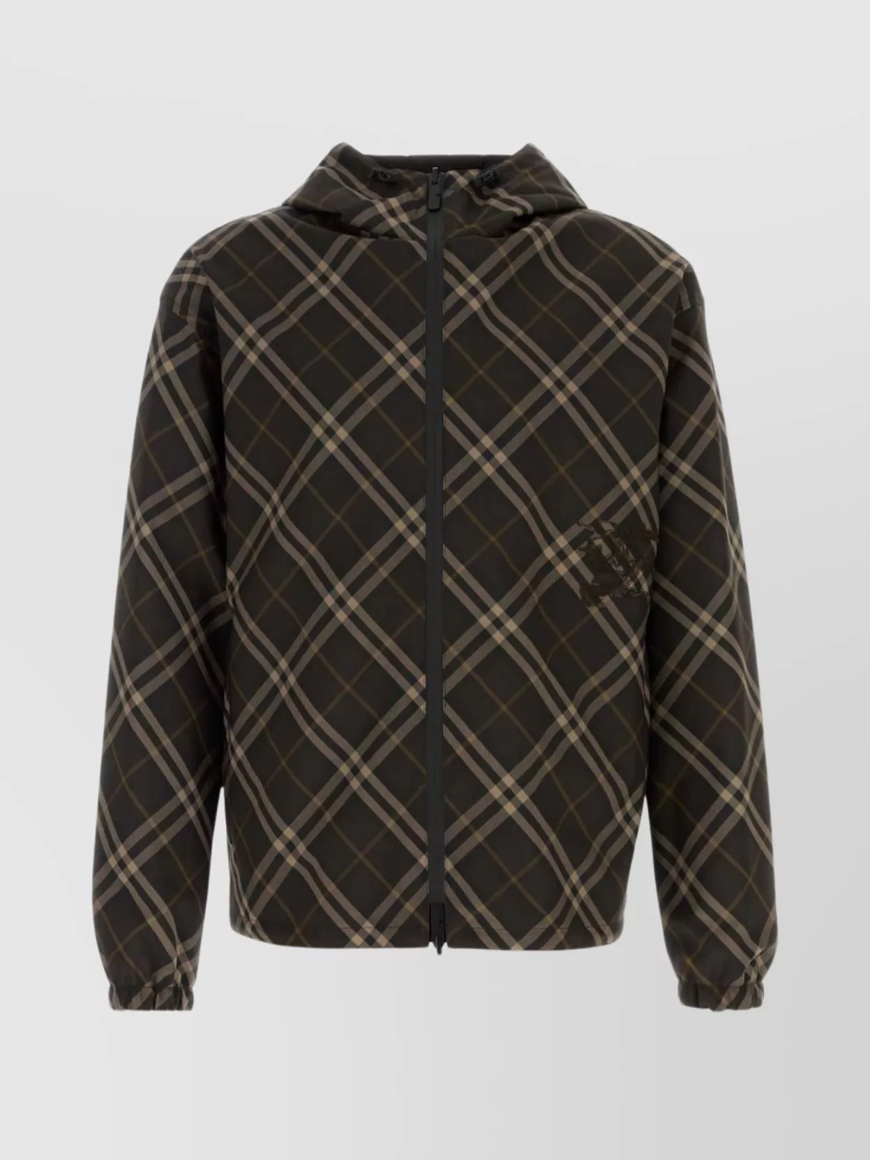 Burberry Embroidered Polyester Reversible Jacket In Black